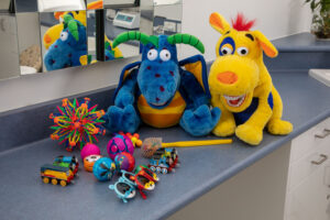 Sensory toys for child's dental visit